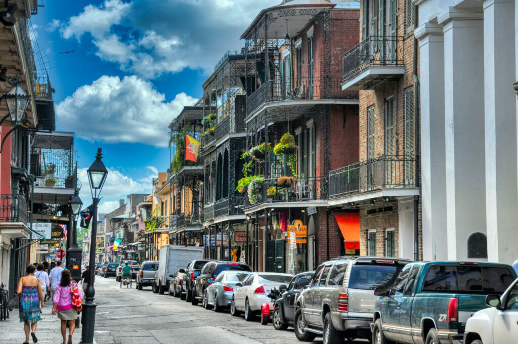 Blick im French Quarter von New Orleans